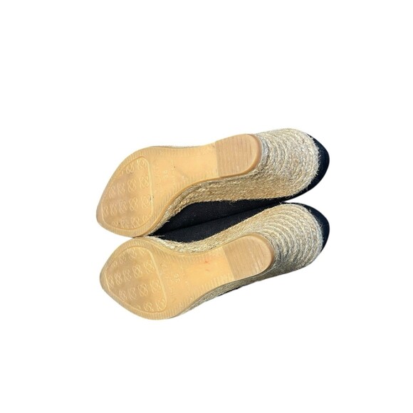 Viscata Barcelona Womens Black V cut Canvas Wedge Espadrilles Euro Size 36 Us 6 - Picture 11 of 11